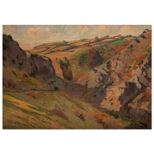 Caves Prunal near Pontgibaud Auvergne - Armand Guillaumin Brushed Aluminum Print - 70x100 cm / 28x40 inches | Armand Guillaumin Aluminum Print | Armand Guillaumin Prints