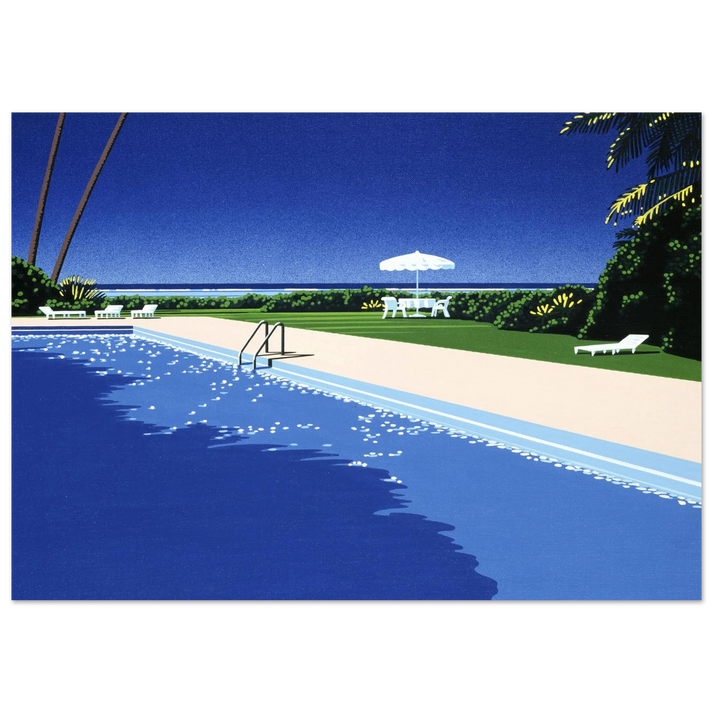 Hiroshi Nagai - Deck Wall Art - 30x40 cm / 12x16 inches - Premium Wooden Framed Poster With Fine Art Paper - Black frame