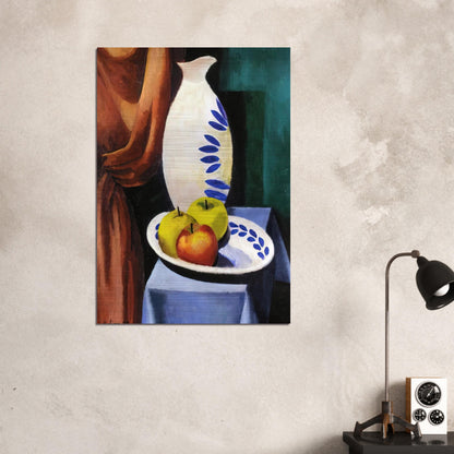 STILL LIFE WITH WHITE PITCHER 1917 - Moise Kisling Brushed Aluminum Print - 70x100 cm / 28x40 inches | Moise Kisling Aluminum Print | Moise Kisling Prints