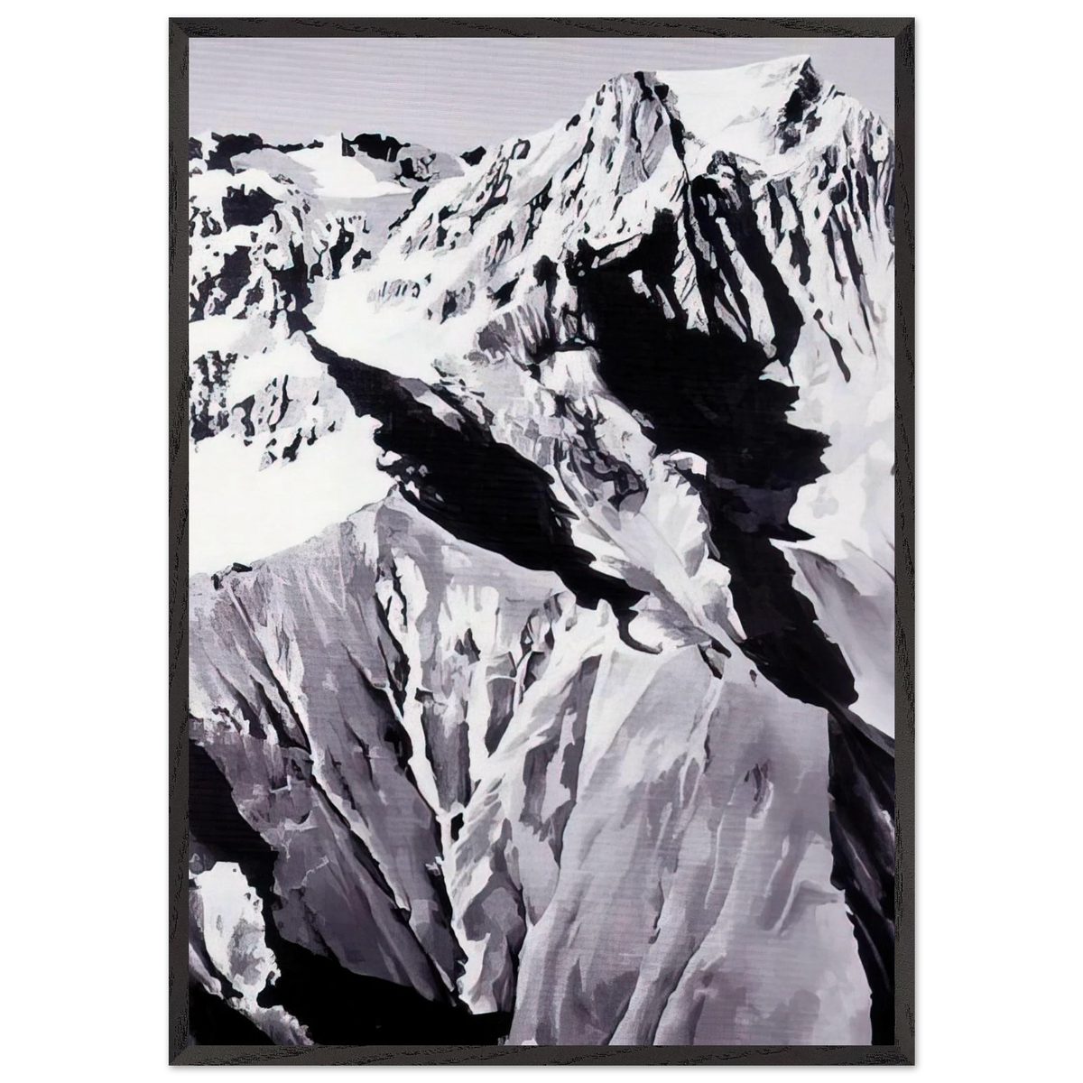HIMALAYA - Gerhard Richter 70x100 cm / 28x40 inches Framed Art Print – Black Wooden Frame