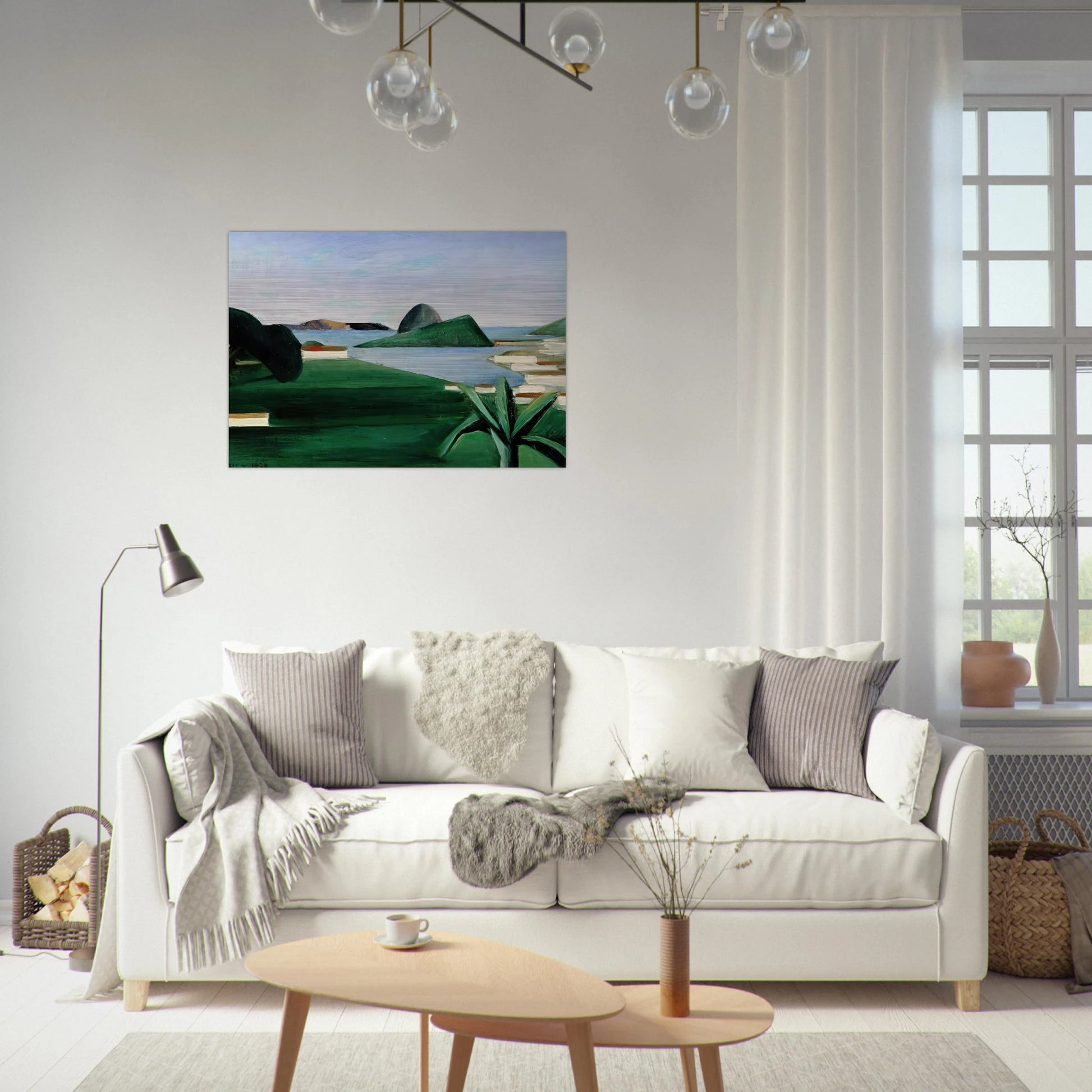 Rio de Janeiro - Tarsila do Amaral Brushed Aluminum Print - 70x100 cm / 28x40 inches | Tarsila do Amaral Aluminum Print | Tarsila do Amaral Prints
