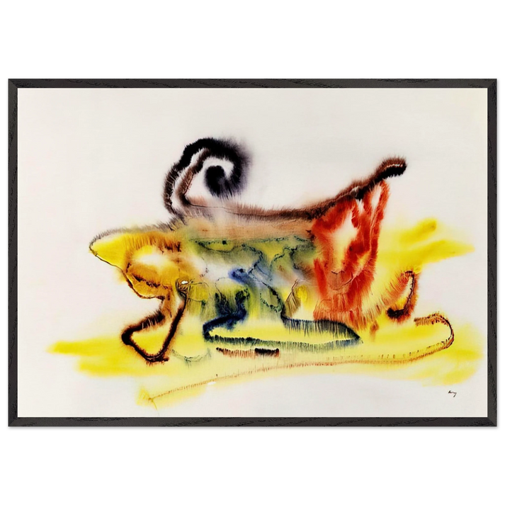 UNTITLED 1961 N4 - Henri Michaux 70x100 cm / 28x40 inches Framed Art Print – Black Wooden Frame