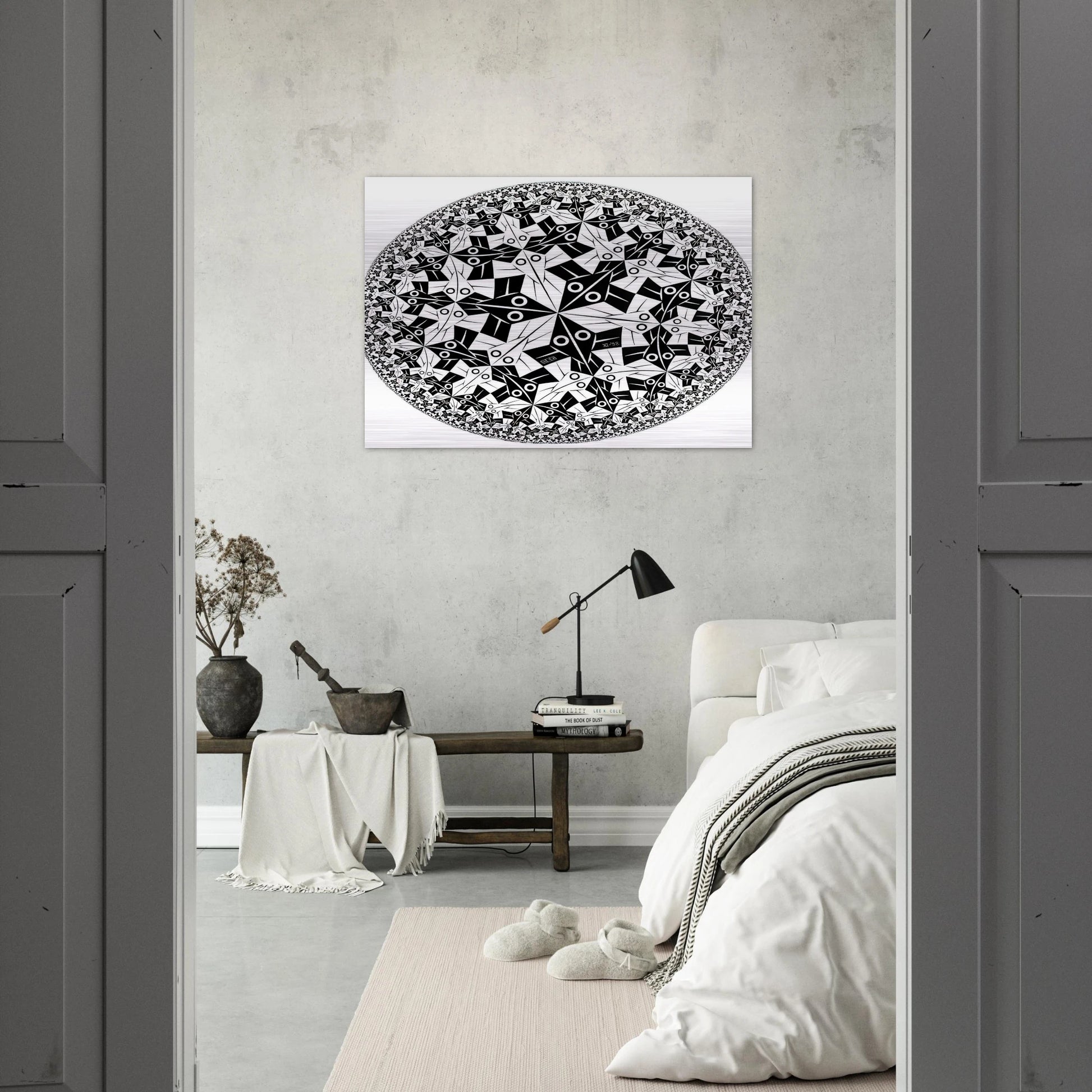 CIRCLE LIMIT I - MC Escher Brushed Aluminum Print - 70x100 cm / 28x40 inches | MC Escher Aluminum Print | MC Escher Prints