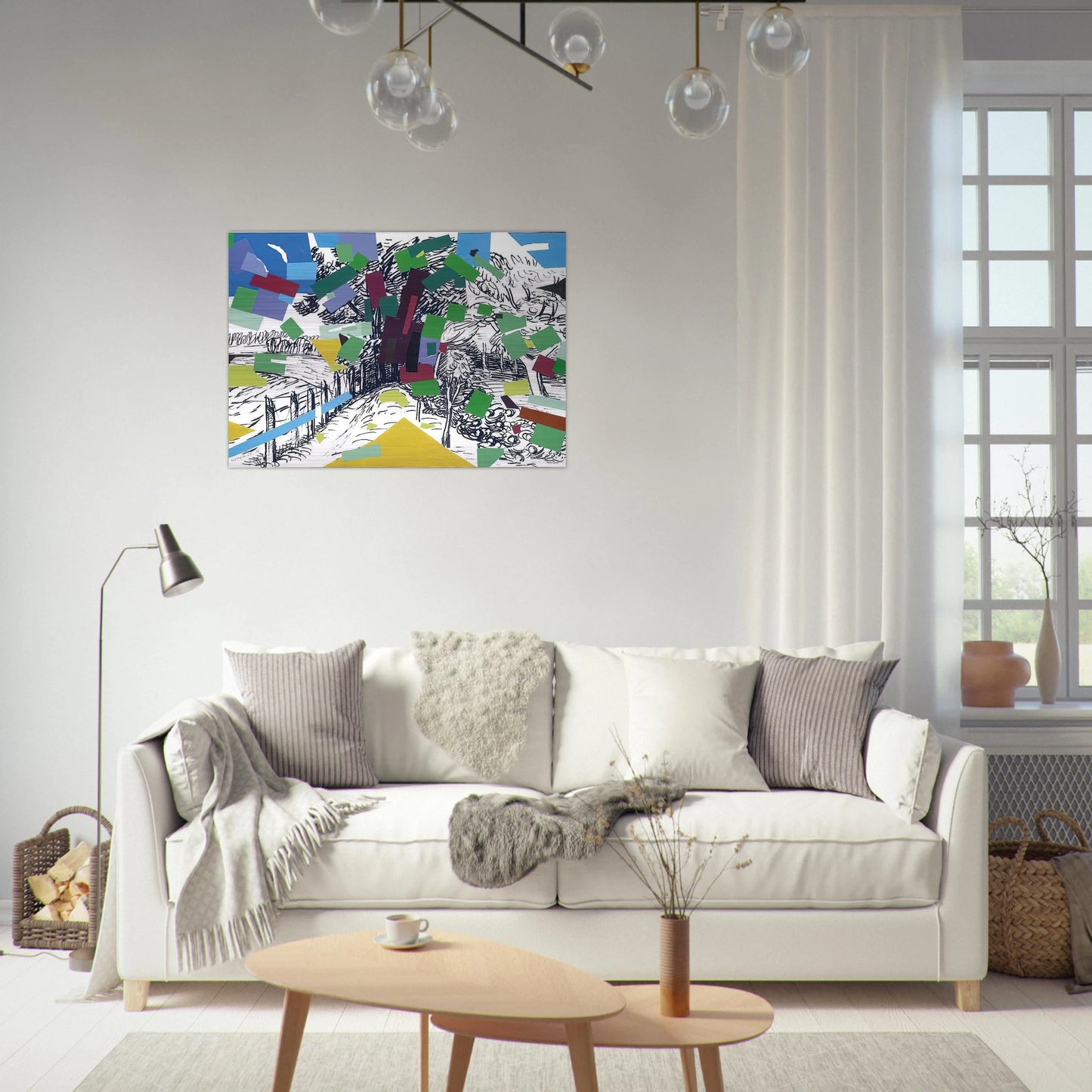 Polish Landscape - 2006 - Wojciech Fangor Brushed Aluminum Print - 70x100 cm / 28x40 inches | Wojciech Fangor Aluminum Print | Wojciech Fangor Prints