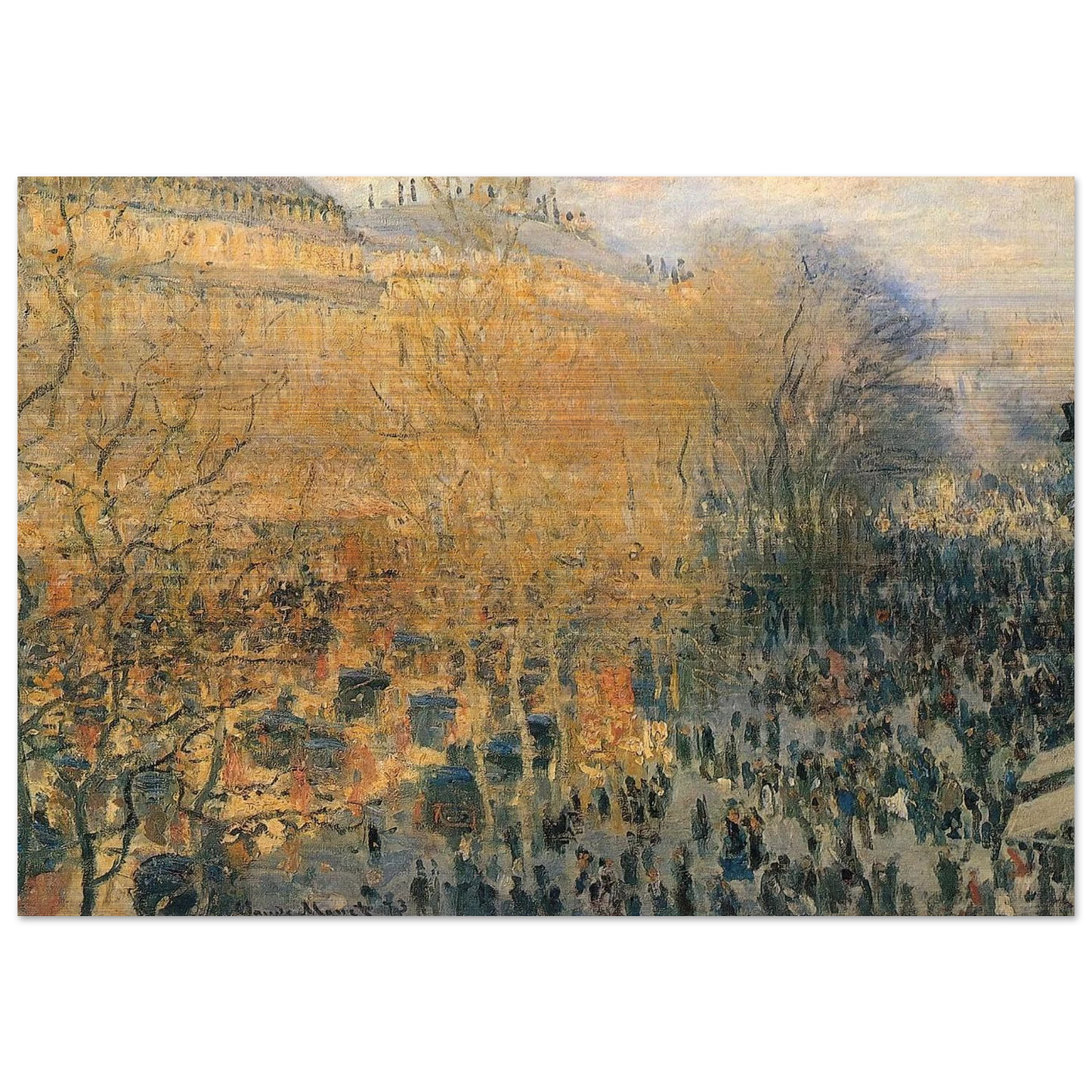 Boulevard of Capucines - claude monet Brushed Aluminum Print - 70x100 cm / 28x40 inches | claude monet Aluminum Print | claude monet Prints