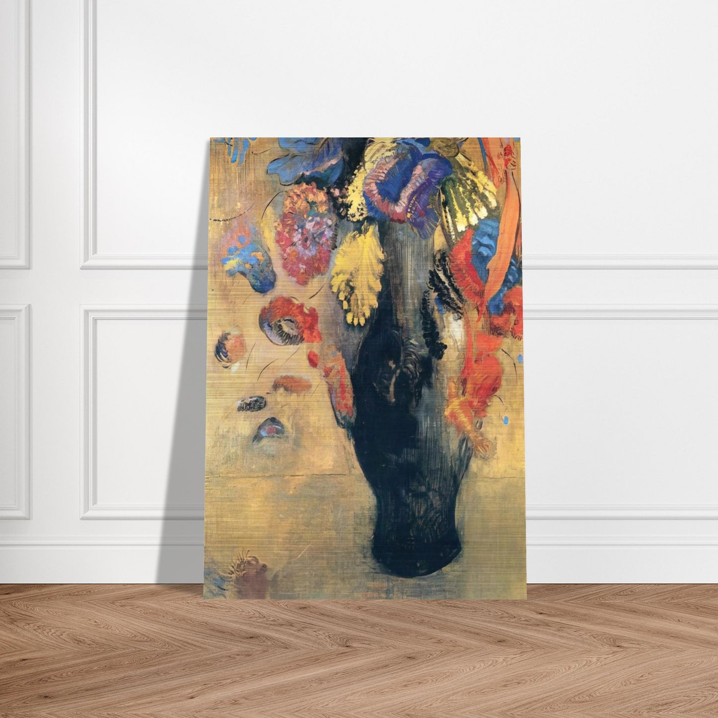 FLOWERS - Odilon Redon Brushed Aluminum Print - 70x100 cm / 28x40 inches | Odilon Redon Aluminum Print | Odilon Redon Prints