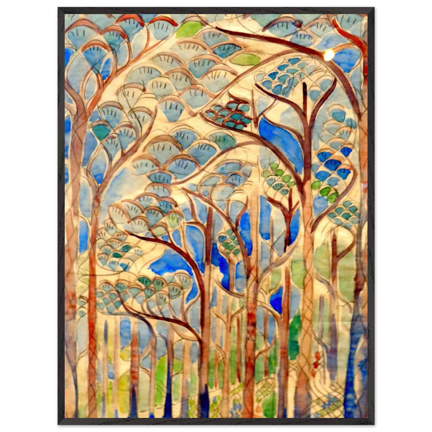 Walter Inglis Anderson - Walter Anderson Wall art - 60x80 cm / 24x32 inches - Premium Wooden Framed Poster With Fine Art Paper-canvas - Black frame