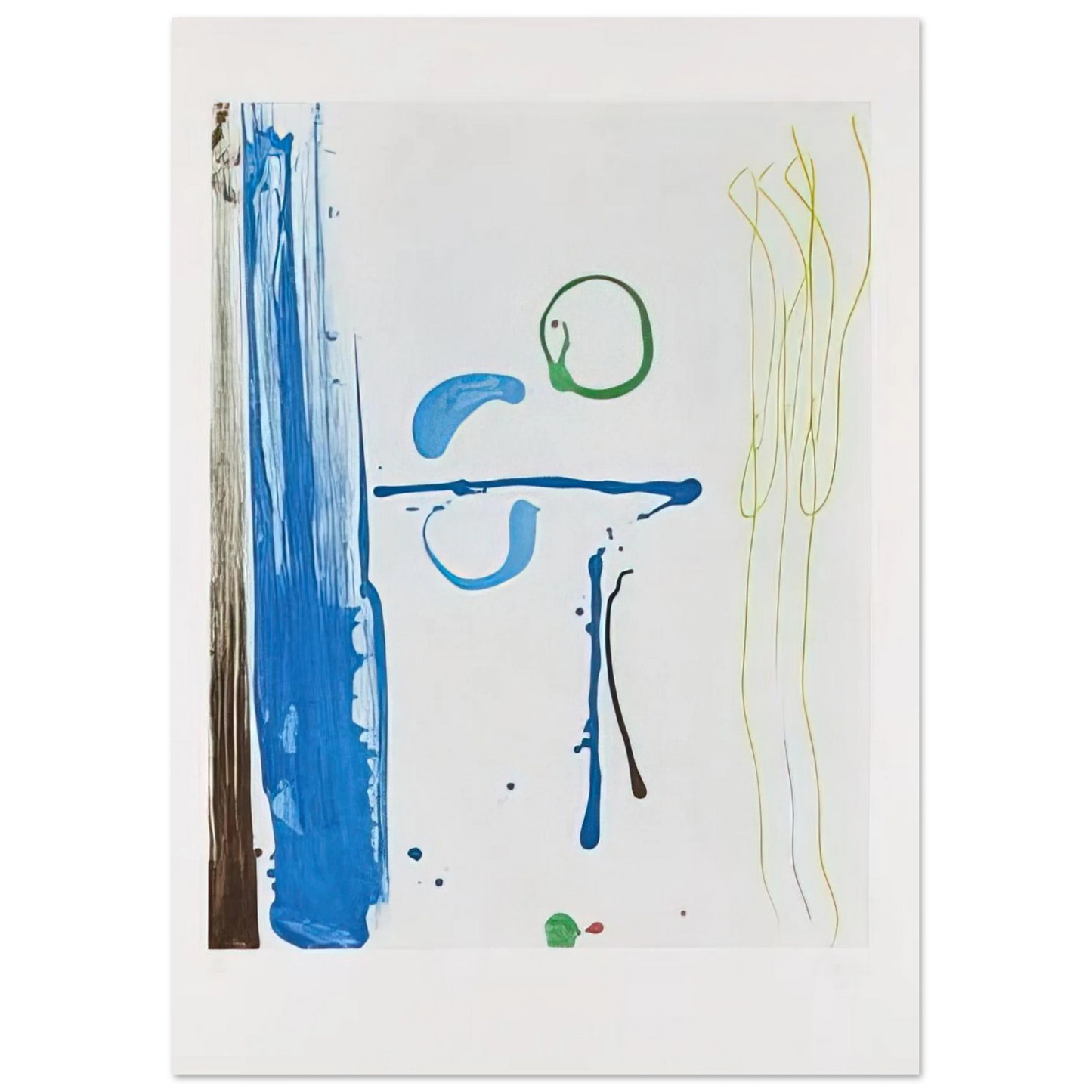Helen Frankenthaler - Sunshine After Rain - 1987 Wall art - 50x70 cm / 20x28 inches - Premium Wooden Framed Poster With Fine Art Paper-canvas - White frame