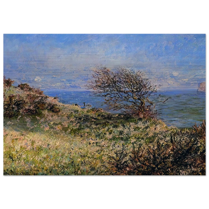 On the Cliff at Fecamp - claude monet Brushed Aluminum Print - 70x100 cm / 28x40 inches | claude monet Aluminum Print | claude monet Prints