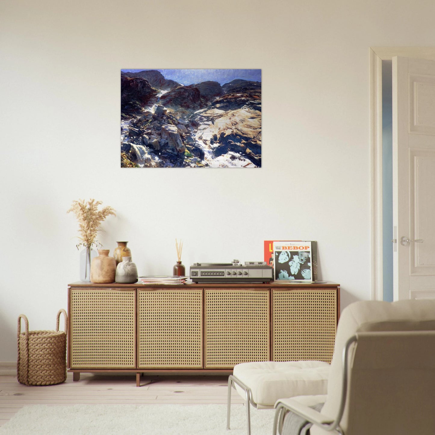 Glacier Streams - John Singer Sargent Brushed Aluminum Print - 70x100 cm / 28x40 inches | John Singer Sargent Aluminum Print | John Singer Sargent Prints