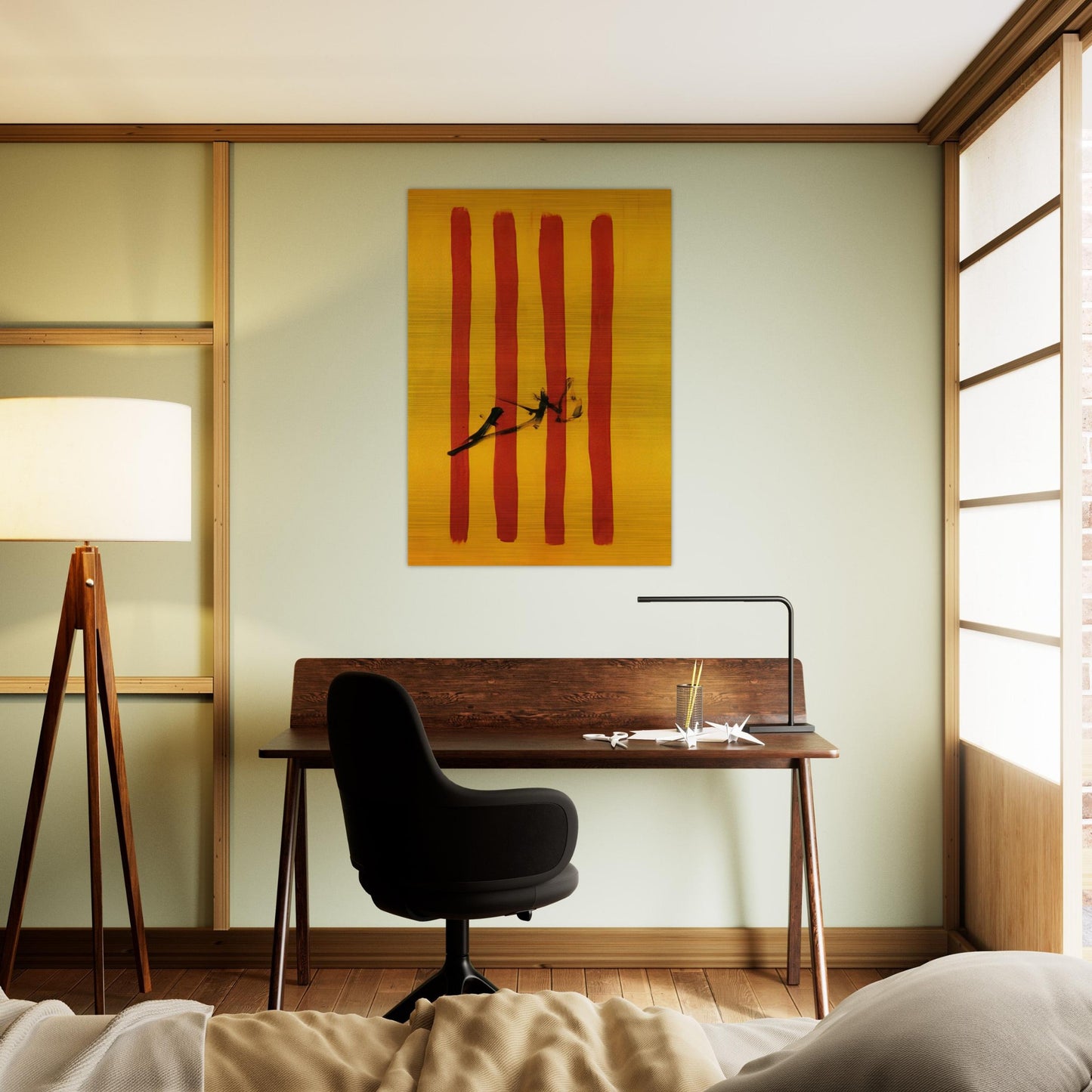 THE DALINIAN SENYERA CATALONIAN NATIONAL FLAG - Salvador Dali Brushed Aluminum Print - 70x100 cm / 28x40 inches | Salvador Dali Aluminum Print | Salvador Dali Prints