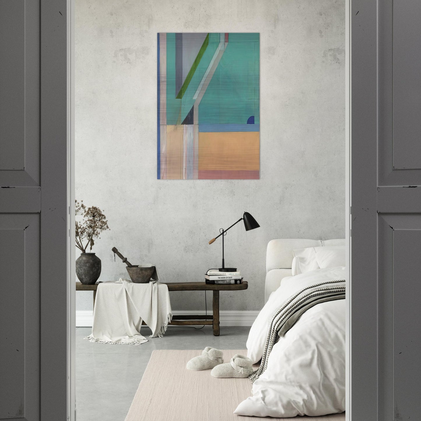 Ocean Park #40 - Richard Diebenkorn Brushed Aluminum Print - 70x100 cm / 28x40 inches | Richard Diebenkorn Aluminum Print | Richard Diebenkorn Prints