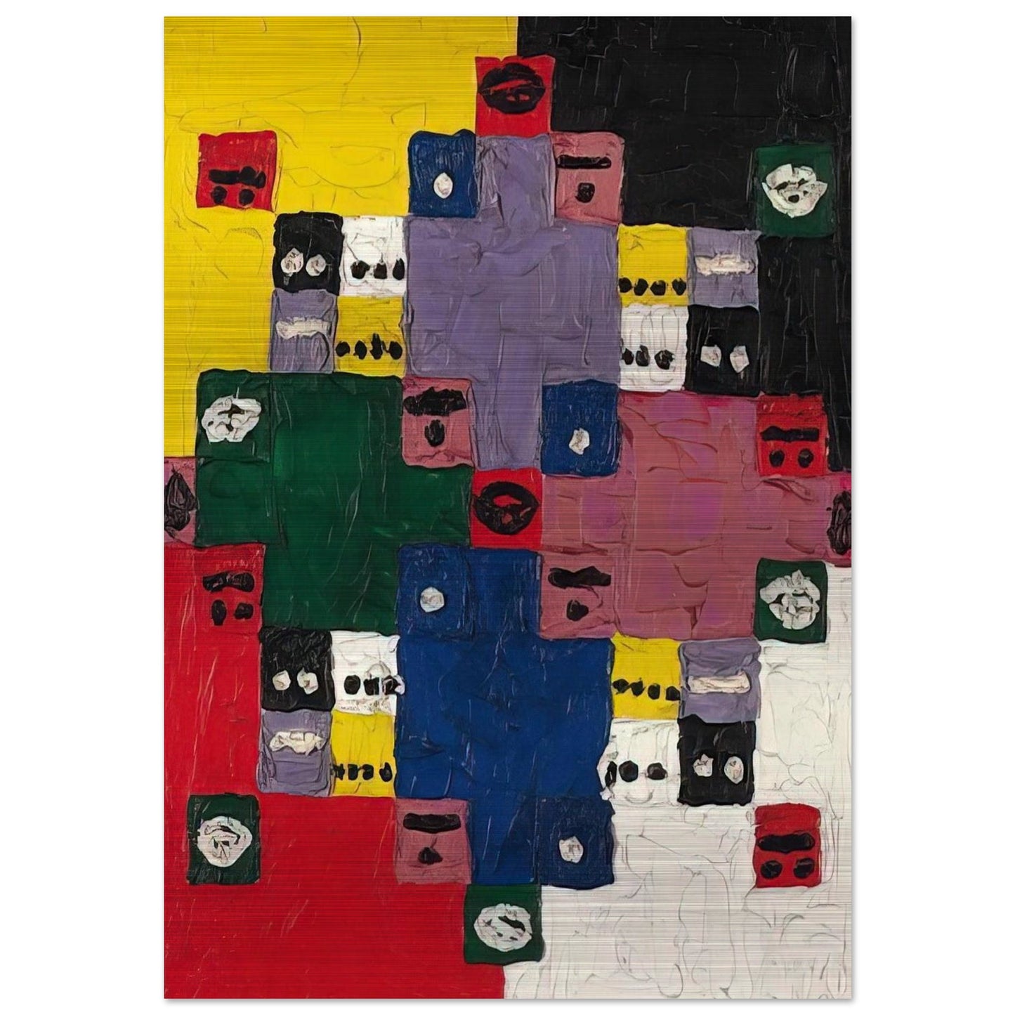 Magic 14 - 1960 - Alfred Jensen Brushed Aluminum Print - 70x100 cm / 28x40 inches | Alfred Jensen Aluminum Print | Alfred Jensen Prints