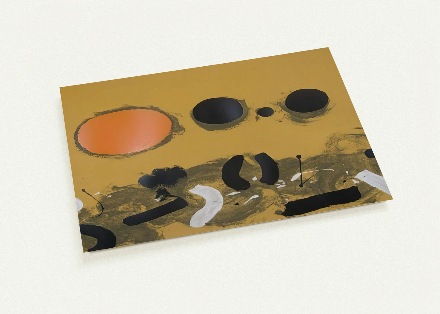 Orange Oval - 1972 By Adolph Gottlieb Pack of 10 Post Cards | Adolph Gottlieb Post Cards | A6 (10.5 x 14.8 cm) - 4.1 x 5.8 inches