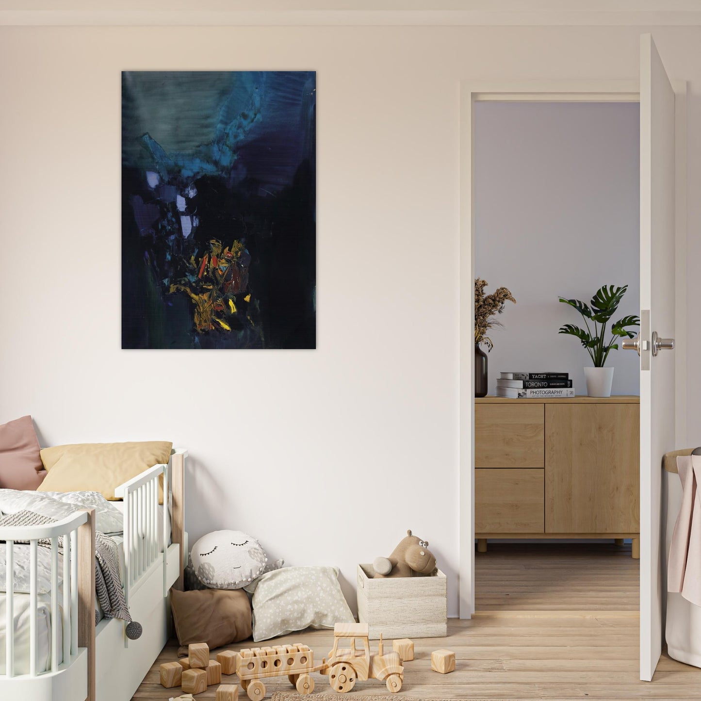 Vallée de Gorbio - Abstract Art - S. H. Raza Brushed Aluminum Print - 70x100 cm / 28x40 inches | S. H. Raza Aluminum Print | S. H. Raza Prints