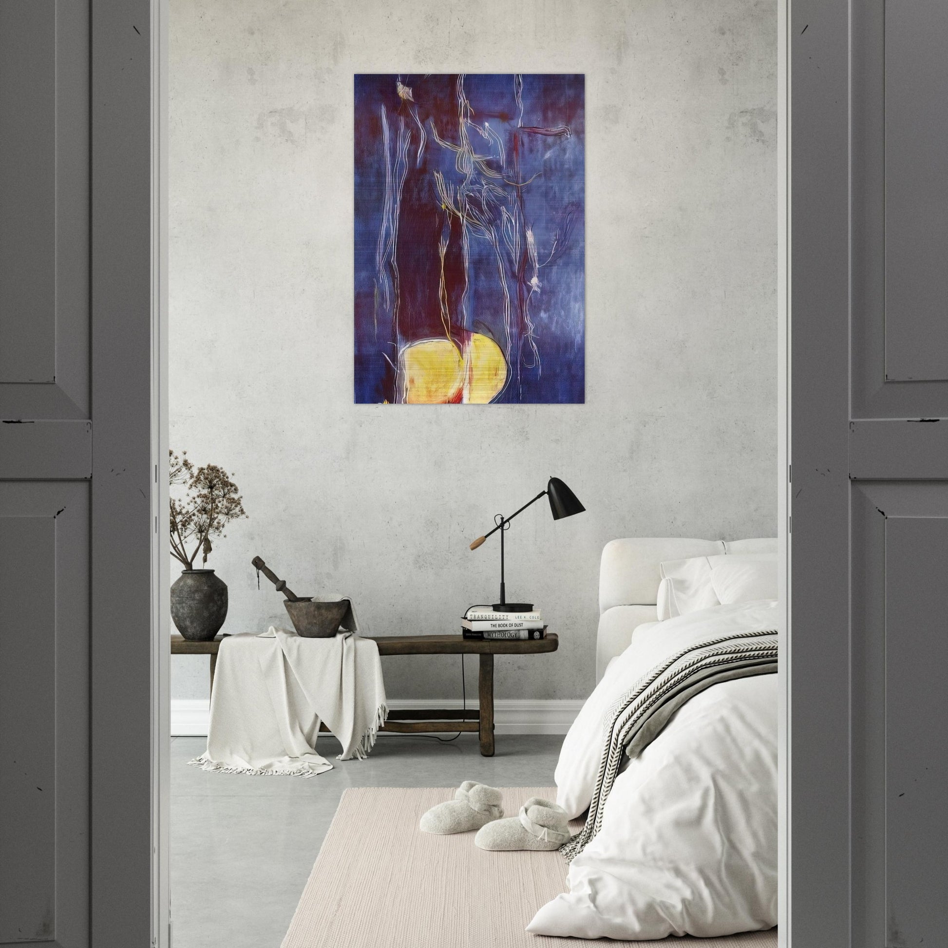 All About Blue - 1994 - Helen Frankenthaler Brushed Aluminum Print - 70x100 cm / 28x40 inches | Helen Frankenthaler Aluminum Print | Helen Frankenthaler Prints