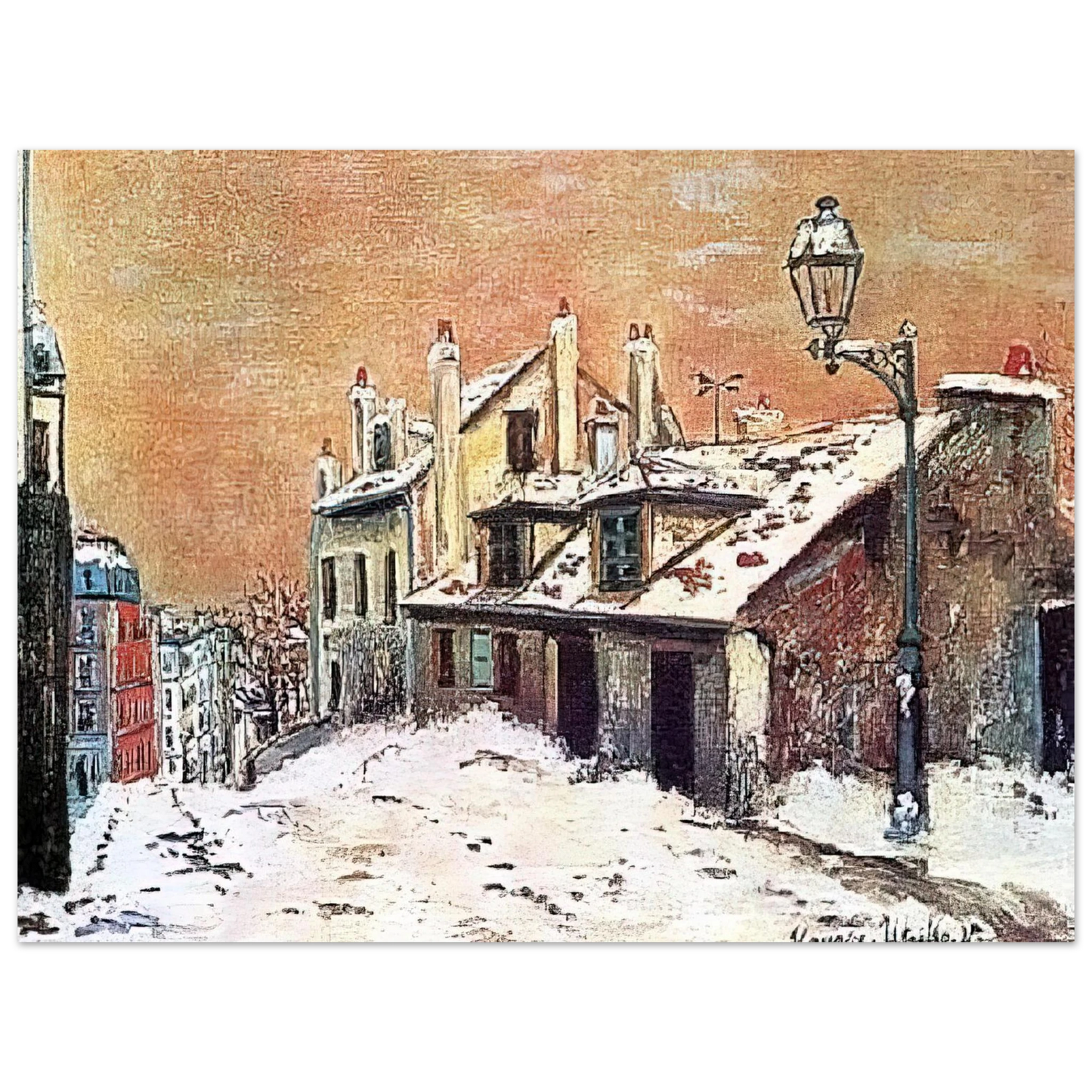 Maurice Utrillo - WINTER SCENE  75x100 cm / 30x40inches Fine Art Poster