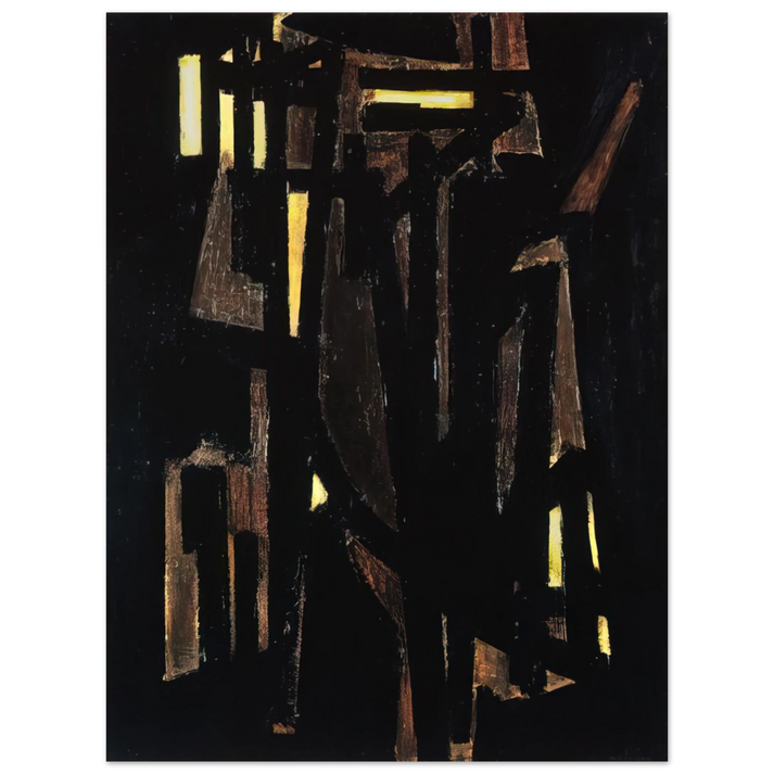 Pierre Soulages - Peinture 146 x 114 cm, 1950 - 1950  75x100 cm / 30x40inches Fine Art Poster