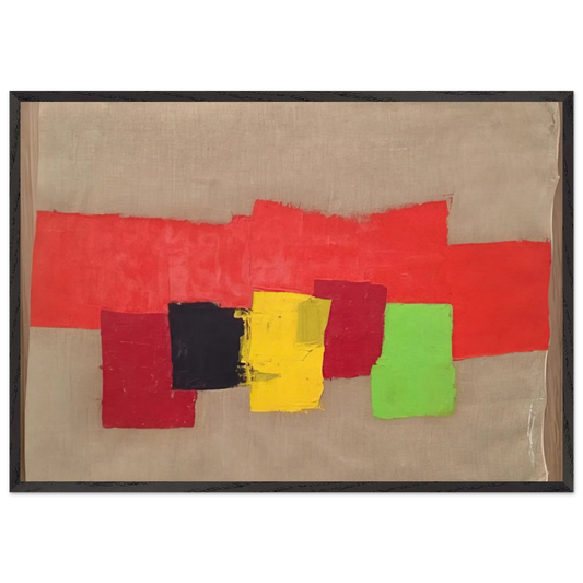 Untitled - 1970 N5 - Etel Adnan 70x100 cm / 28x40 inches Framed Art Print – Black Wooden Frame