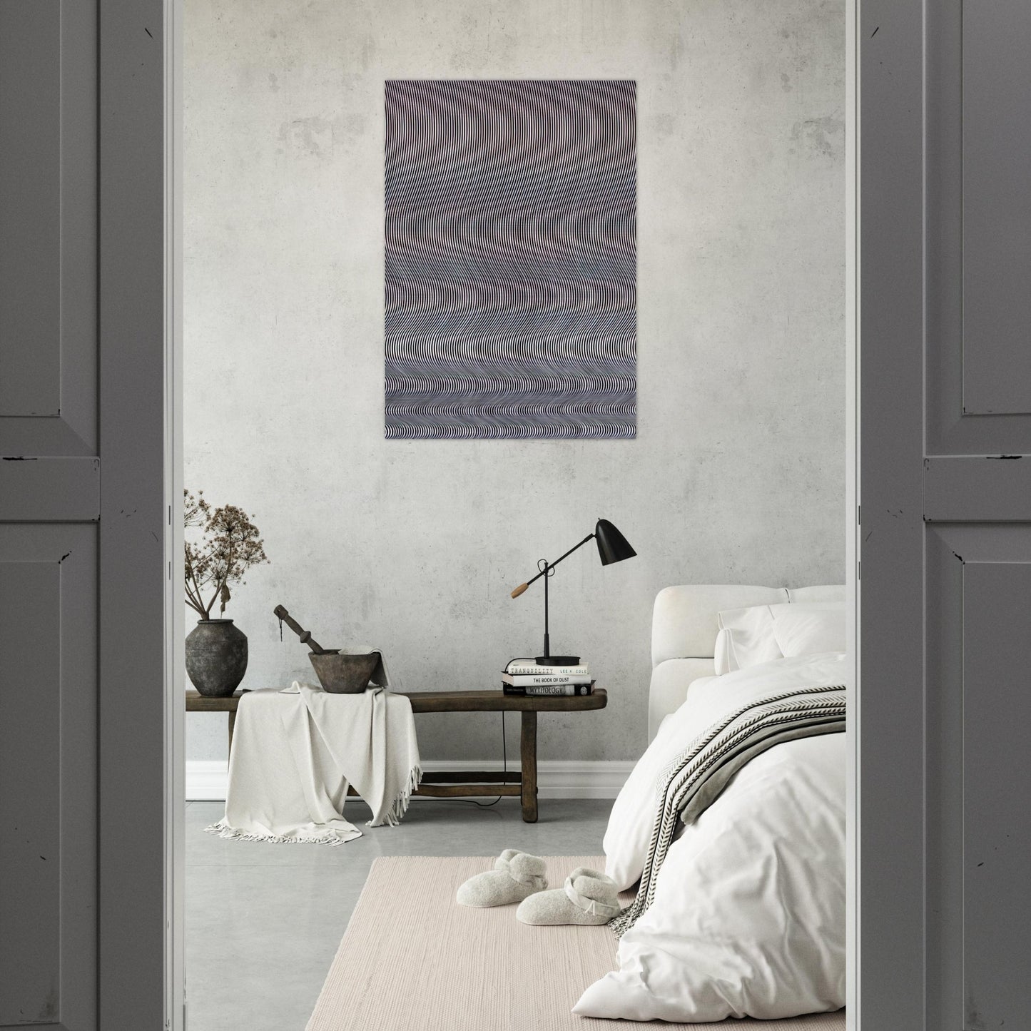 FALL 1963 - Bridget Riley Brushed Aluminum Print - 70x100 cm / 28x40 inches | Bridget Riley Aluminum Print | Bridget Riley Prints