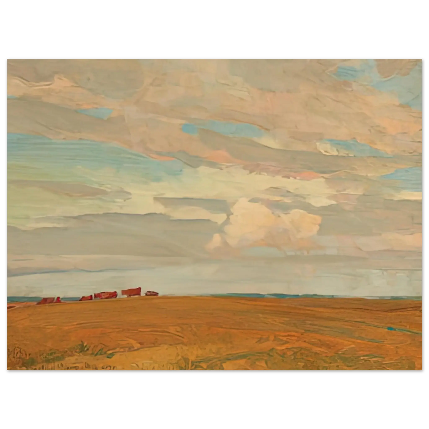 Maynard Dixon - PRAIRIE SAND HILL CAMP MAY 1921 1921 Wall art - 30x45 cm / 12x18 Inches - Premium Wooden Framed Poster With Fine Art Paper - Black frame