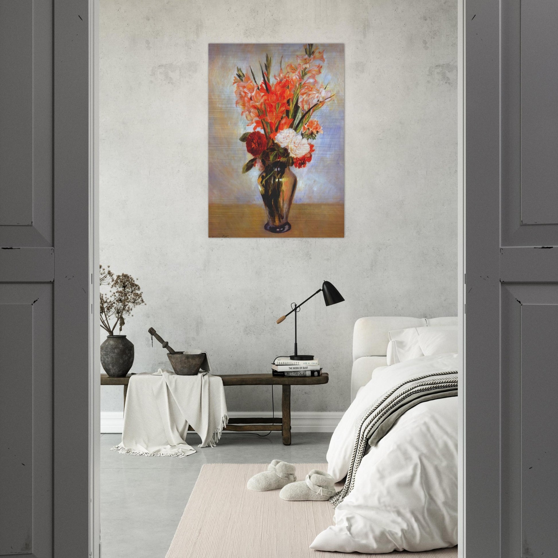 Gladioli - Pierre-Auguste Renoir Brushed Aluminum Print - 70x100 cm / 28x40 inches | Pierre-Auguste Renoir Aluminum Print | Pierre-Auguste Renoir Prints