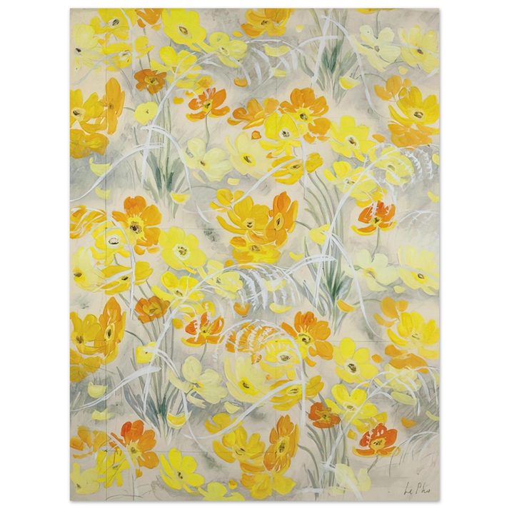 Le Pho - Orange and Yellow Flowers - Post-Impressionism  75x100 cm / 30x40inches Fine Art Poster