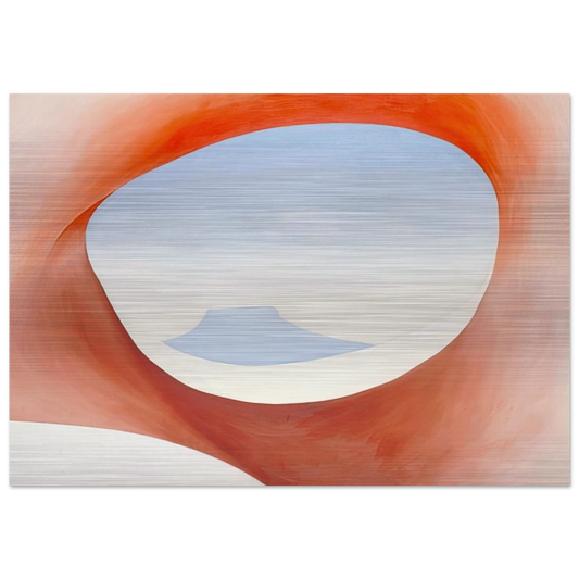 Pedernal - From the Ranch I - Georgia O'Keeffe Brushed Aluminum Print - 70x100 cm / 28x40 inches | Georgia O'Keeffe Aluminum Print | Georgia O'Keeffe Prints