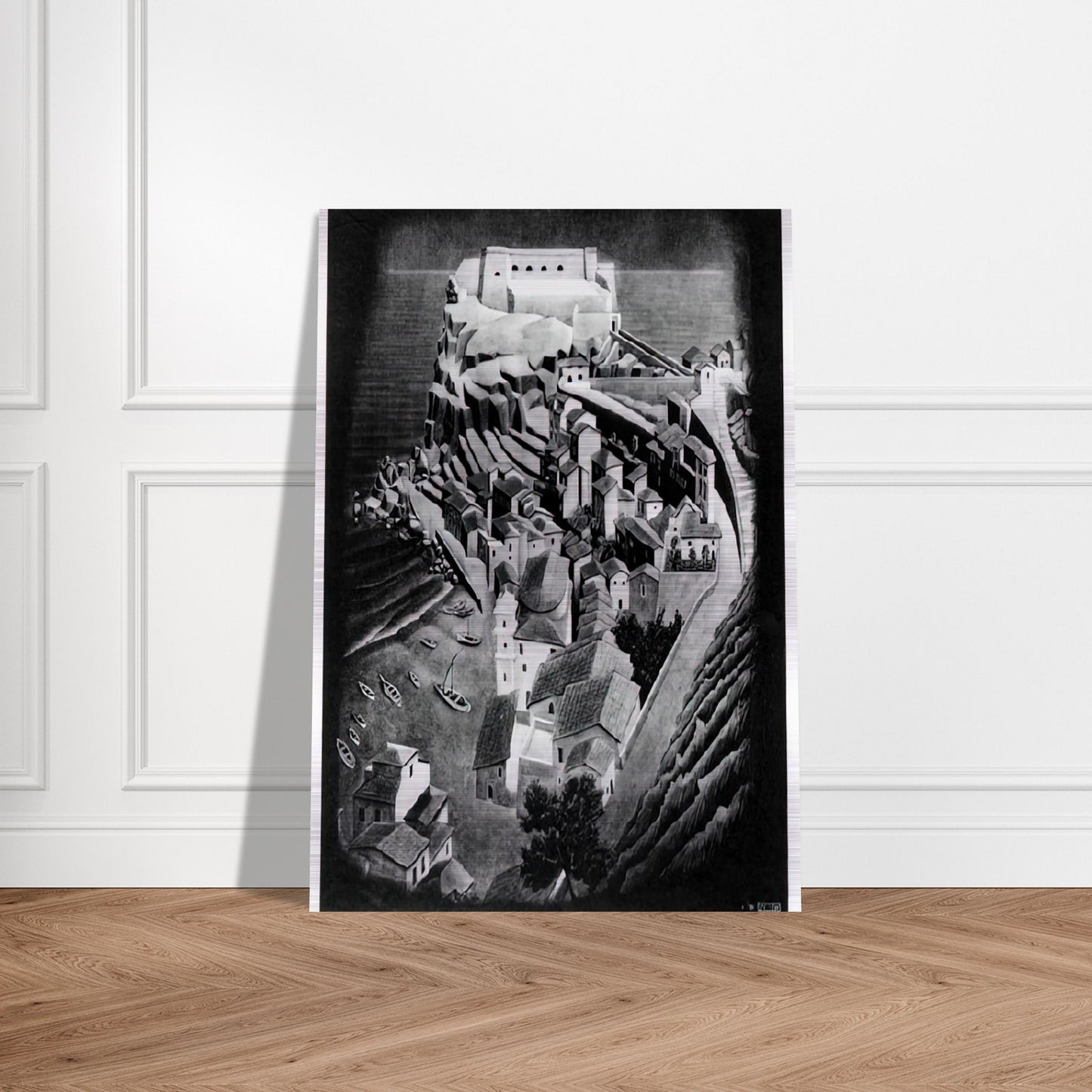 SCILLA CALABRIA JANUARY 1931 1931 - MC Escher Brushed Aluminum Print - 70x100 cm / 28x40 inches | MC Escher Aluminum Print | MC Escher Prints