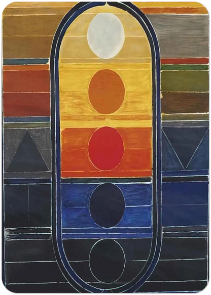 Composition - Abstract Art By S. H. Raza Pack of 10 Post Cards | S. H. Raza Post Cards | A6 (10.5 x 14.8 cm) - 4.1 x 5.8 inches