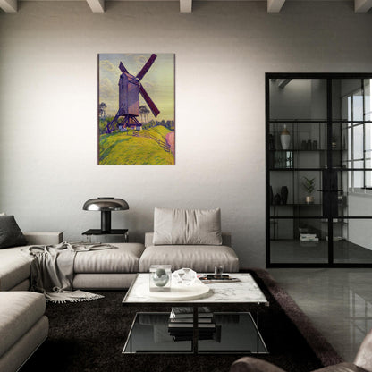 THE MILL AT KELF 1894 - Theo van Rysselberghe Brushed Aluminum Print - 70x100 cm / 28x40 inches | Theo van Rysselberghe Aluminum Print | Theo van Rysselberghe Prints
