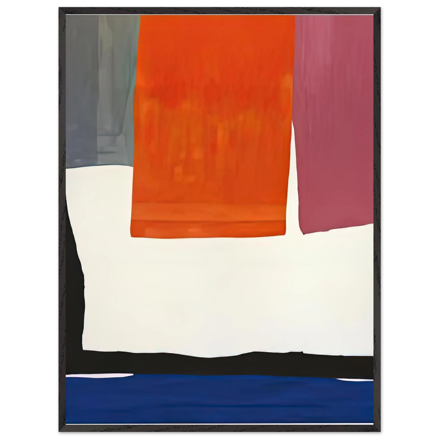 Helen Frankenthaler - The Human Edge, 1967- Wall Art - 60x80 cm / 24x32 inches - Premium Wooden Framed Poster With Fine Art Paper-canvas - Wood frame