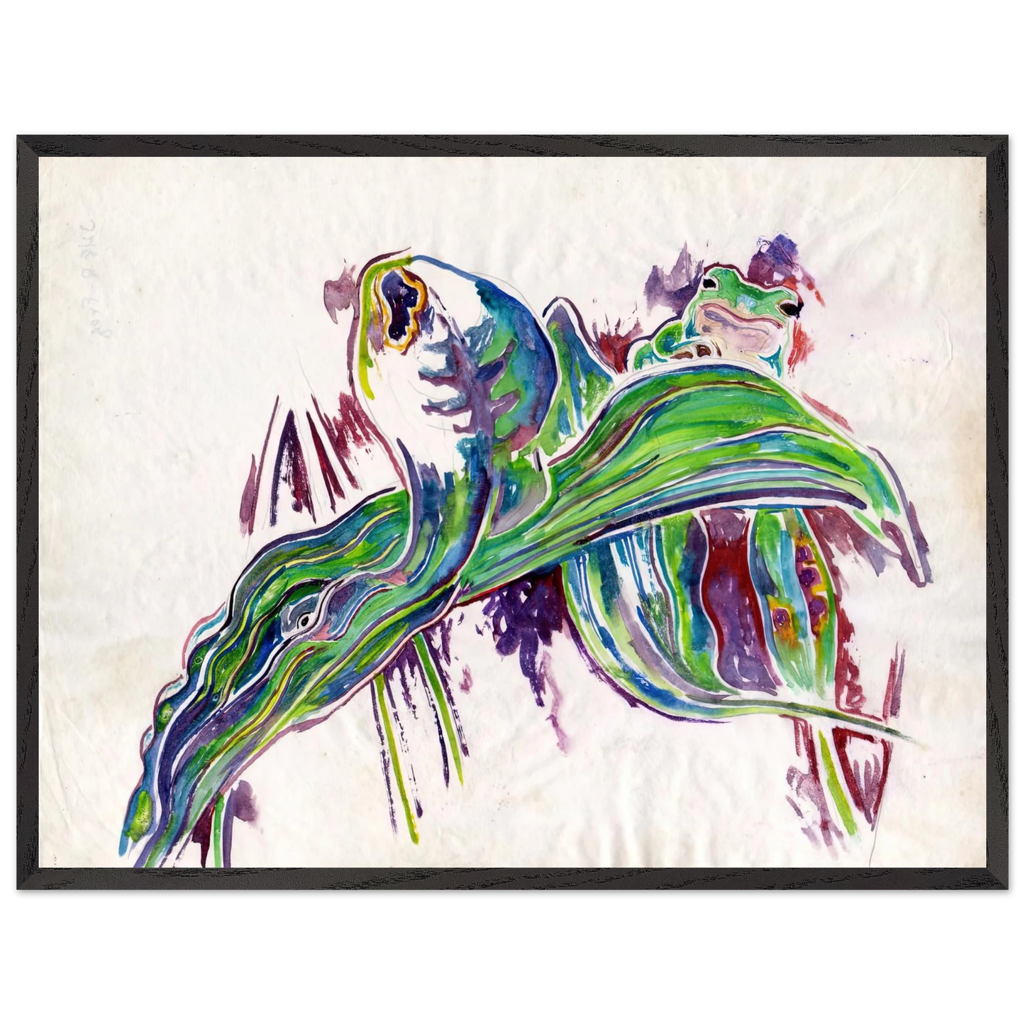 Walter Inglis Anderson - Walter Anderson Wall art - 28x43  cm / XL (11x17 inches) - Premium Wooden Framed Poster With Fine Art Paper-canvas - Wood frame