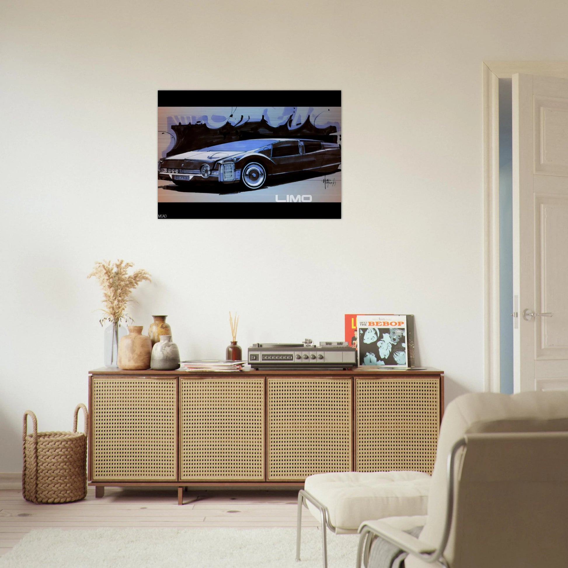 Syd Mead - Syd Mead Brushed Aluminum Print - 70x100 cm / 28x40 inches | Syd Mead Aluminum Print | Syd Mead Prints