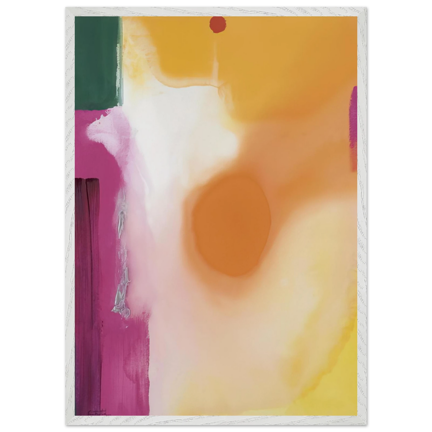 Helen Frankenthaler - Bullseye - 1989 Wall art - 21x29.7 cm / 8x12" - Premium Wooden Framed Poster With Fine Art Paper-canvas - Black frame