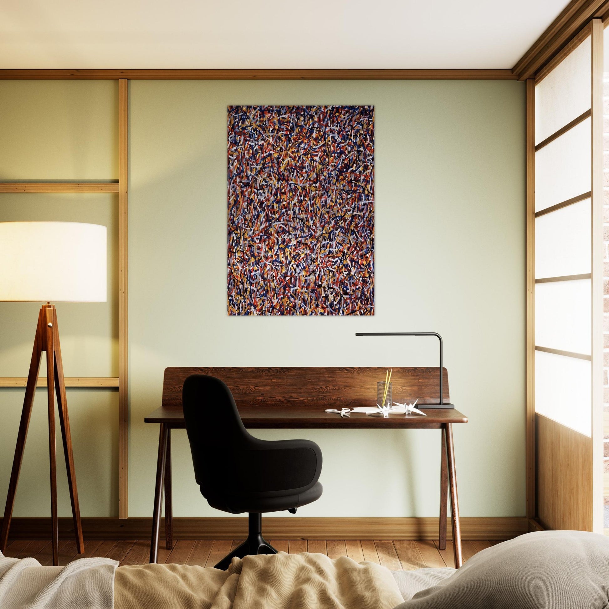 Not Straight Brushstrokes in All Directions - Sol LeWitt Brushed Aluminum Print - 70x100 cm / 28x40 inches | Sol LeWitt Aluminum Print | Sol LeWitt Prints
