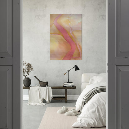 It Was Yellow and Pink II - Georgia O'Keeffe Brushed Aluminum Print - 70x100 cm / 28x40 inches | Georgia O'Keeffe Aluminum Print | Georgia O'Keeffe Prints