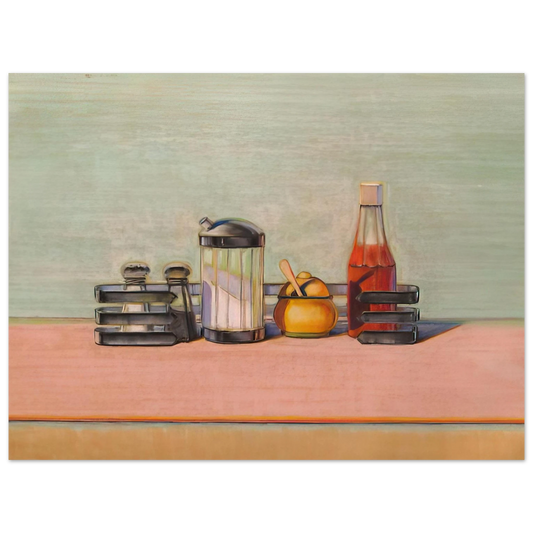 Wayne Thiebaud - Caged Condiments - 2000 Wall Art - 21x29.7 cm / 8x12" - Fine Art Poster - -