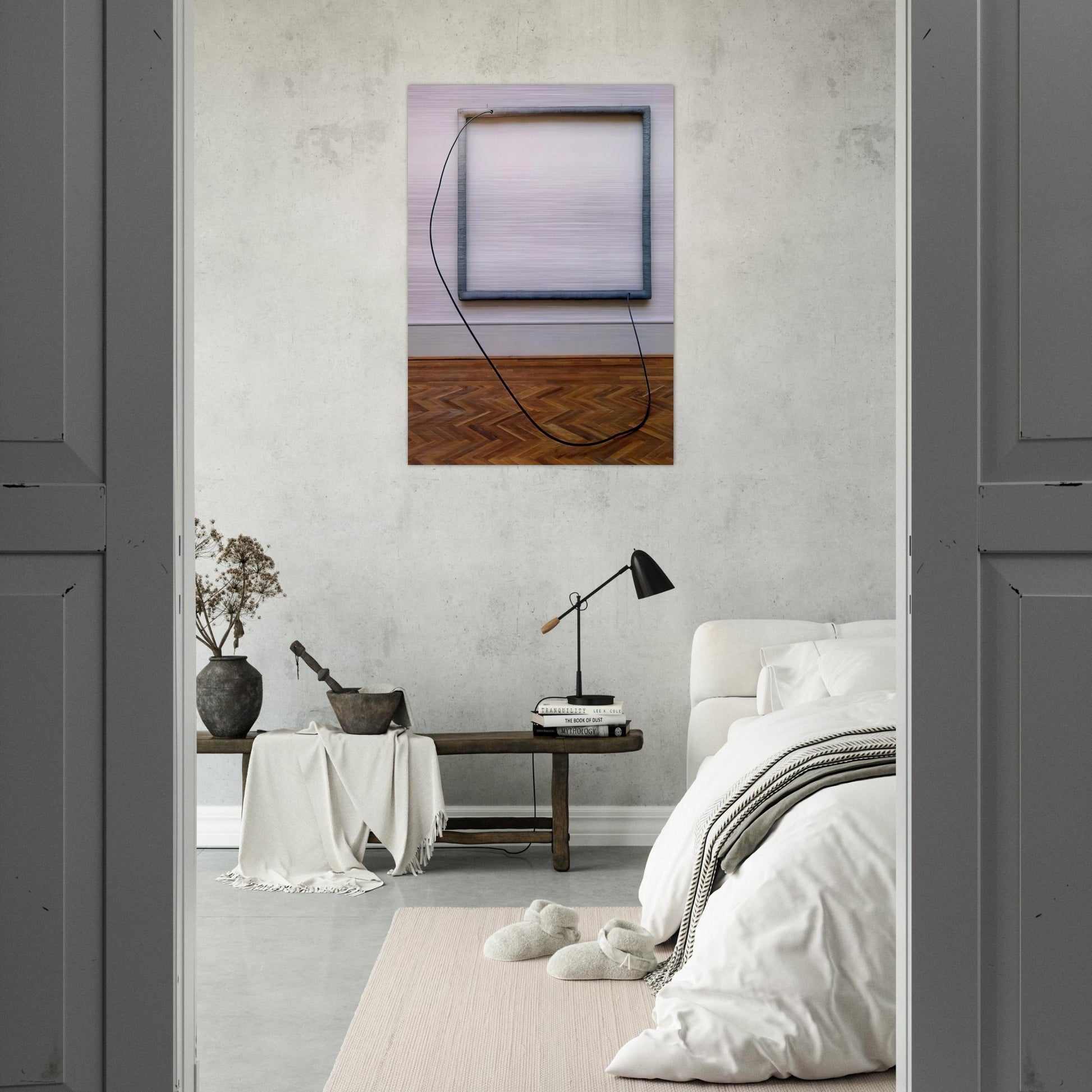 HANG UP 1966 - Eva Hesse Brushed Aluminum Print - 70x100 cm / 28x40 inches | Eva Hesse Aluminum Print | Eva Hesse Prints