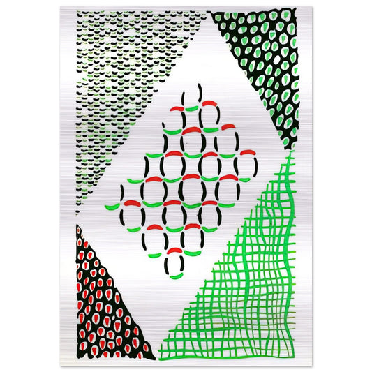 COMPOSITION 19 - Sonia Delaunay Brushed Aluminum Print - 70x100 cm / 28x40 inches | Sonia Delaunay Aluminum Print | Sonia Delaunay Prints