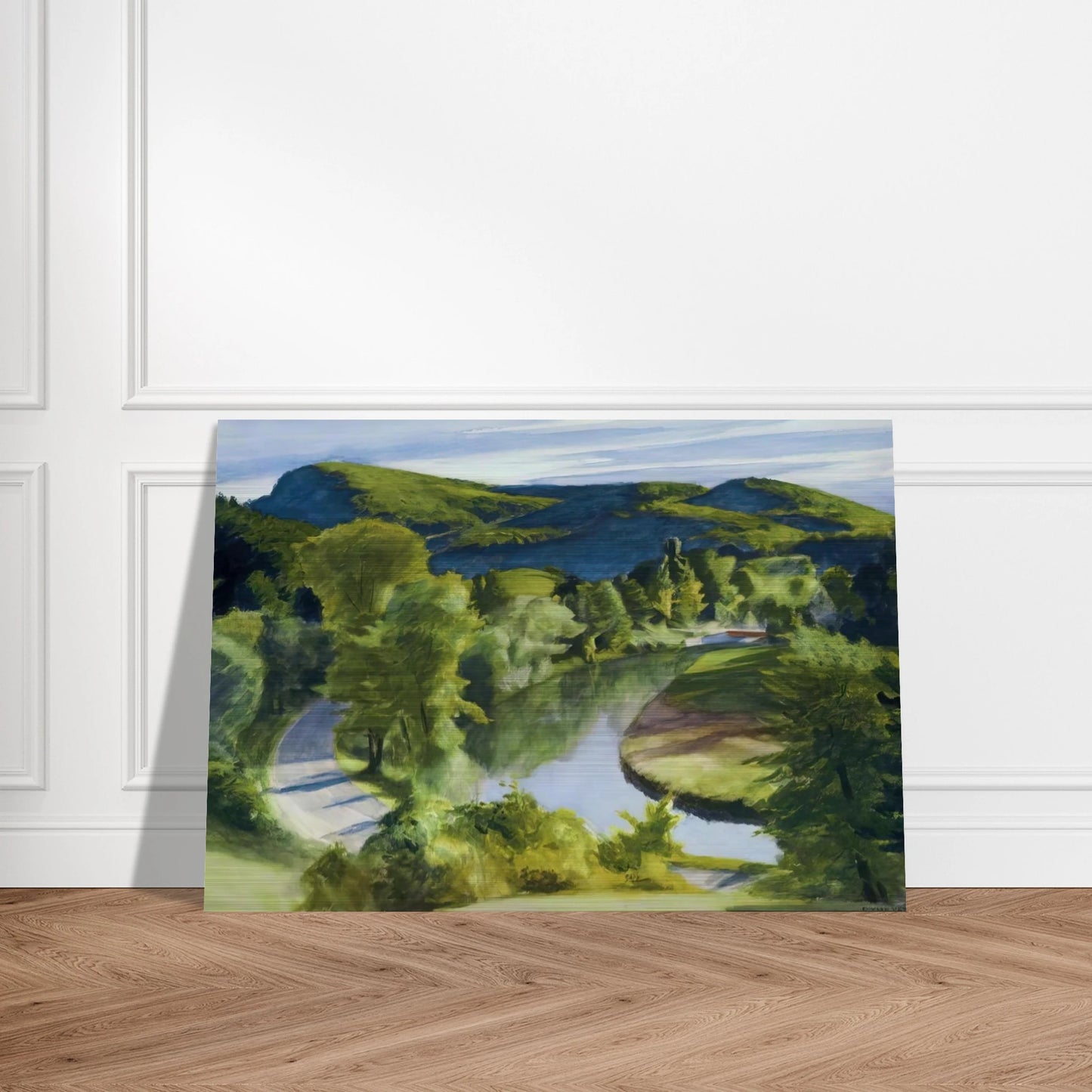 First Branch of the White River, Vermont - Edward Hopper Brushed Aluminum Print - 70x100 cm / 28x40 inches | Edward Hopper Aluminum Print | Edward Hopper Prints