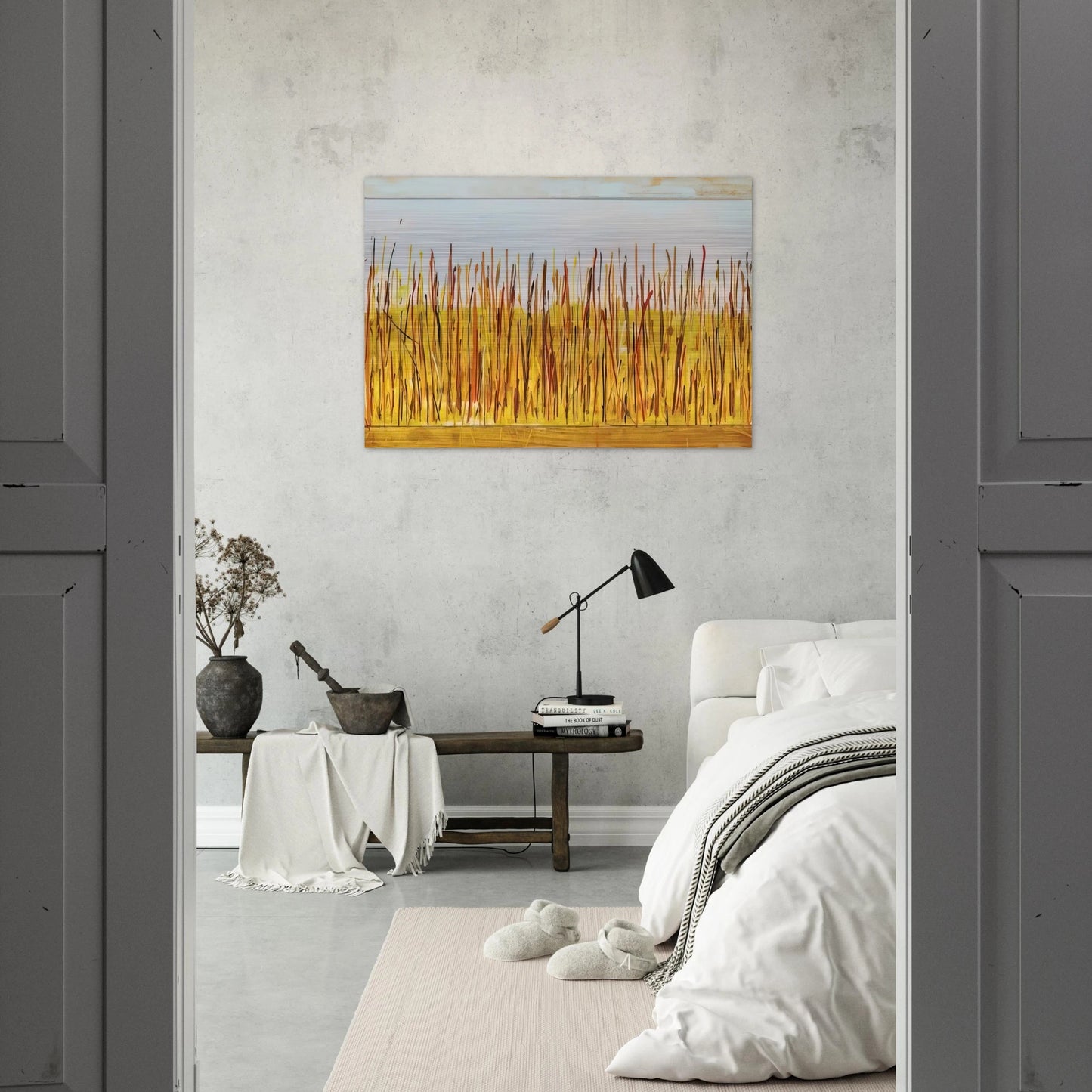 Campo di grano - 1984 - Mario Schifano Brushed Aluminum Print - 70x100 cm / 28x40 inches | Mario Schifano Aluminum Print | Mario Schifano Prints