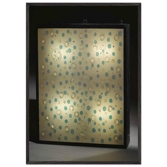Reloj espacial - Kinetic Art - Gyula Kosice 70x100 cm / 28x40 inches Framed Art Print – Black Wooden Frame