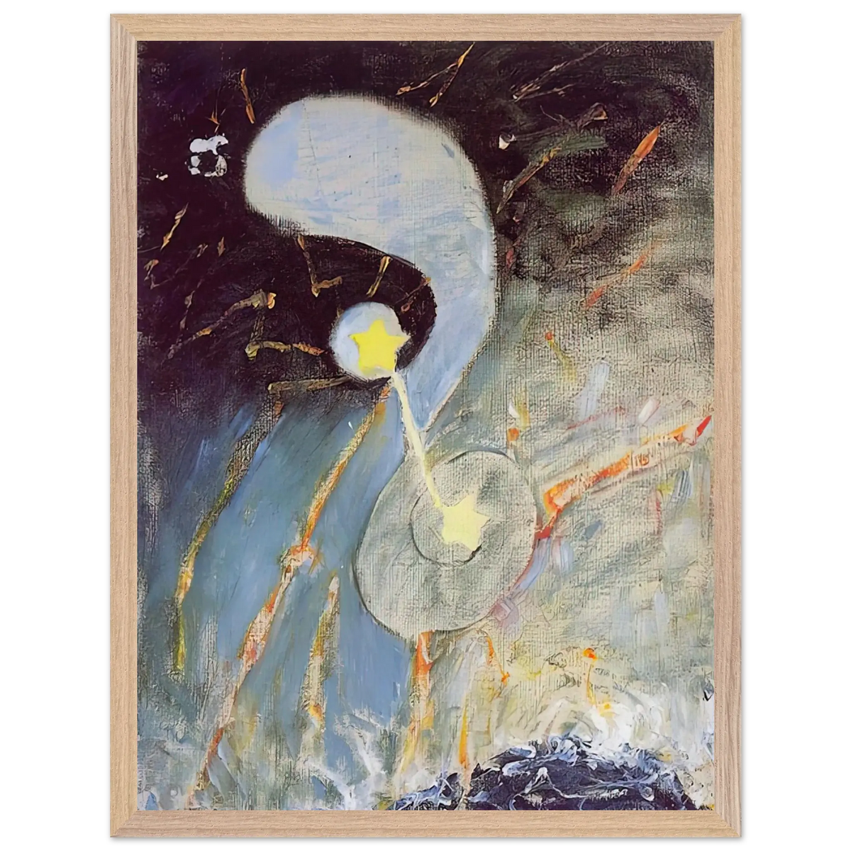 Hilma af Klint - CHAOS NR 2 1906 Wall art - A2 (42 x 59.4  cm) - Premium Wooden Framed Poster With Fine Art Paper - Black frame