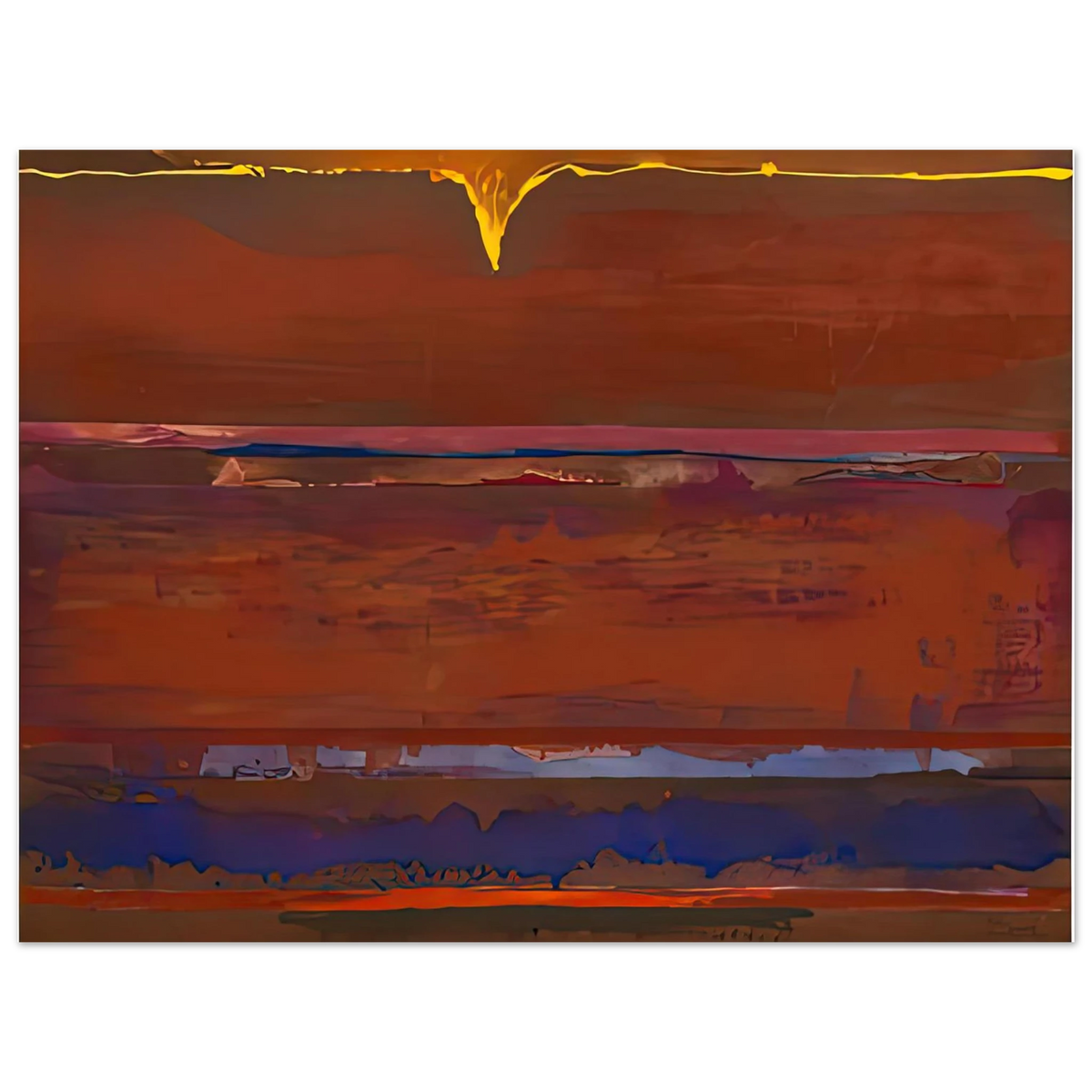 Helen Frankenthaler - Desert Pulse, 1991- Wall Art - 21x29.7 cm / 8x12" - Fine Art Poster-canvas - -