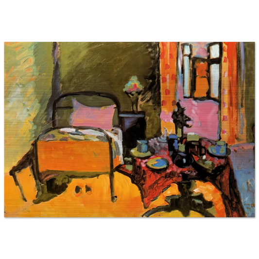 BEDROOM IN AINTMILLERSTRASSE 1909 - Wassily Kandinsky Brushed Aluminum Print - 70x100 cm / 28x40 inches | Wassily Kandinsky Aluminum Print | Wassily Kandinsky Prints
