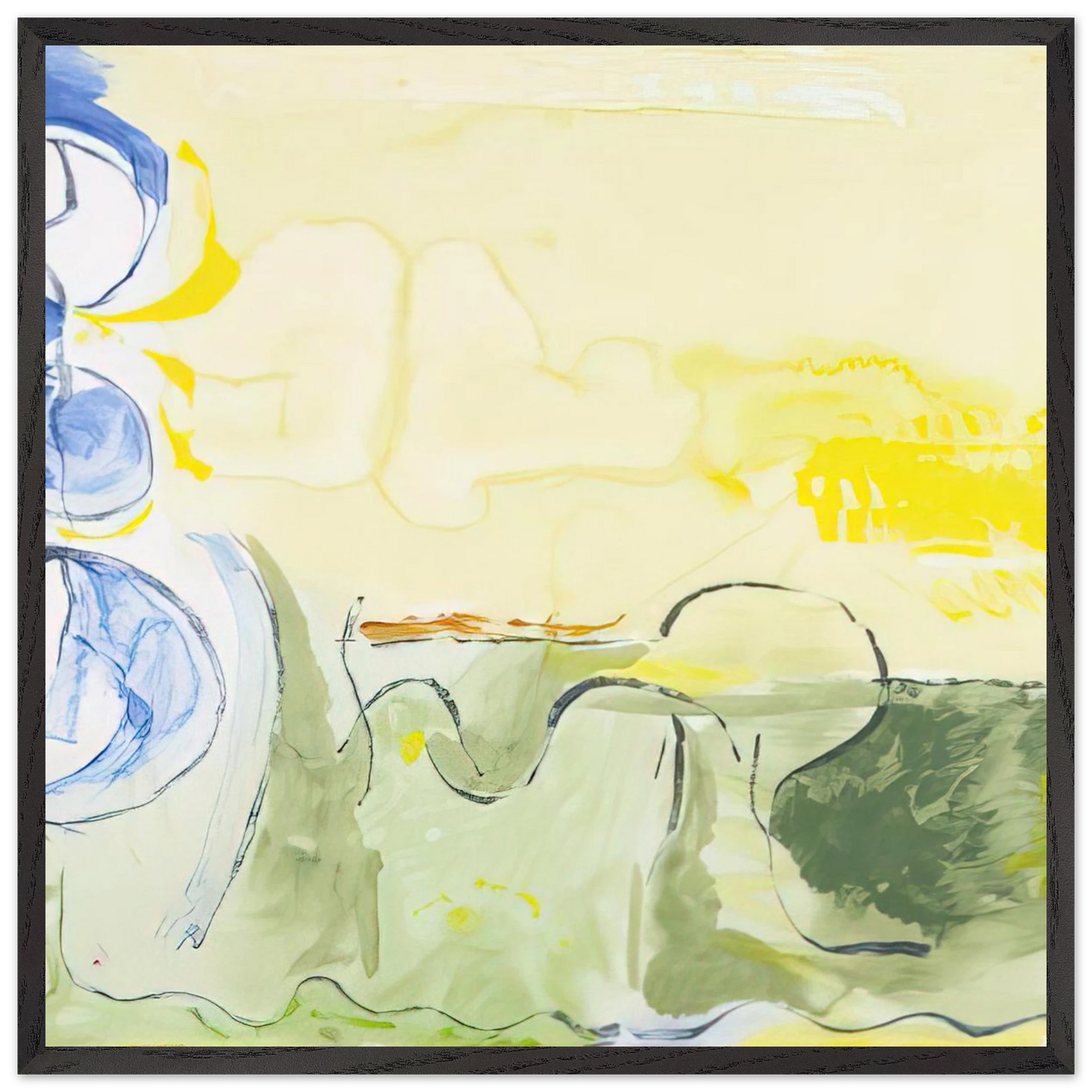 Helen Frankenthaler - Flotilla - 2006 Wall art - 40x50 cm / 16x20 inches - Premium Wooden Framed Poster With Fine Art Paper-canvas - Wood frame