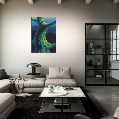 Sky Reach - Eyvind Earle Brushed Aluminum Print - 70x100 cm / 28x40 inches | Eyvind Earle Aluminum Print | Eyvind Earle Prints