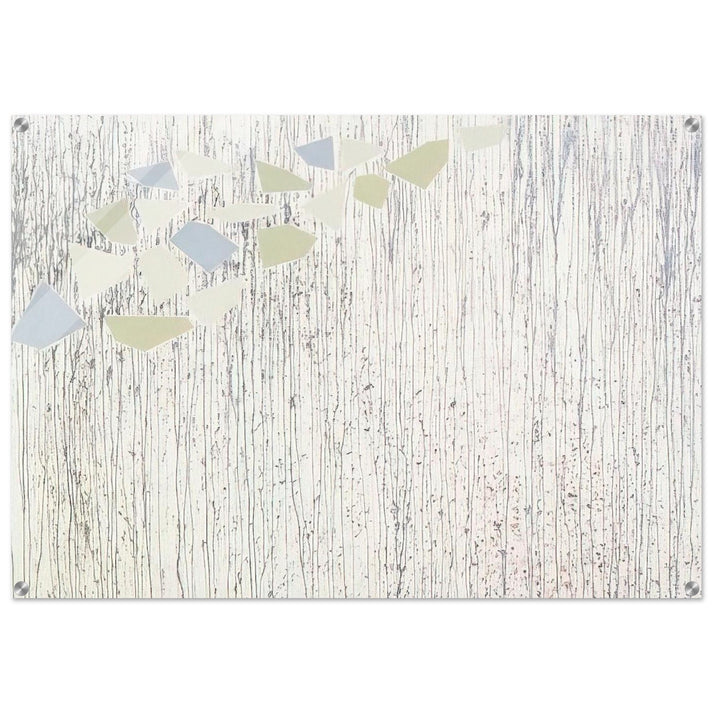 Pale colors on runs - Abstract Expressionism - Robert Goodnough Acrylic Print - 70x100 cm / 28x40″ inches