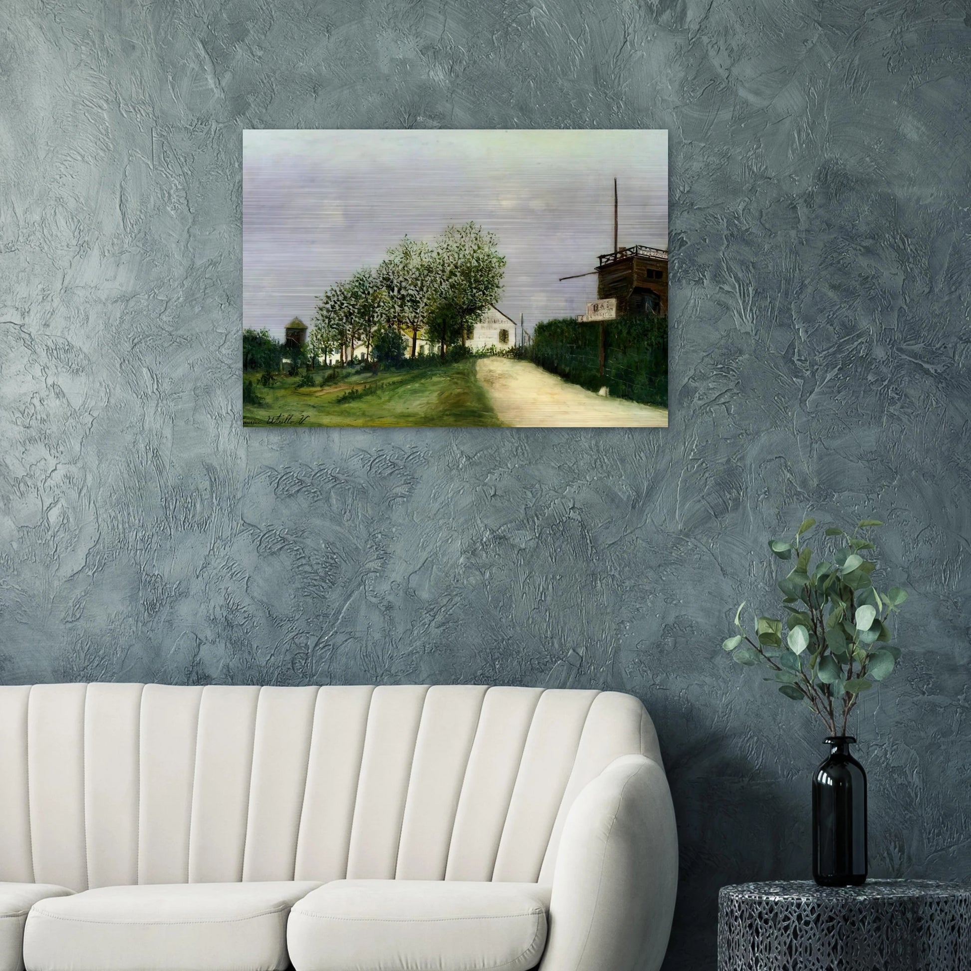 MOULIN IN SANNOIS - Maurice Utrillo Brushed Aluminum Print - 70x100 cm / 28x40 inches | Maurice Utrillo Aluminum Print | Maurice Utrillo Prints